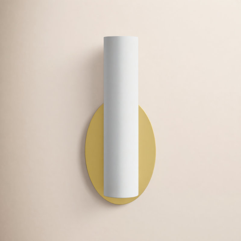 Delphine LED Flush Mounted Sconce, Satin Brass