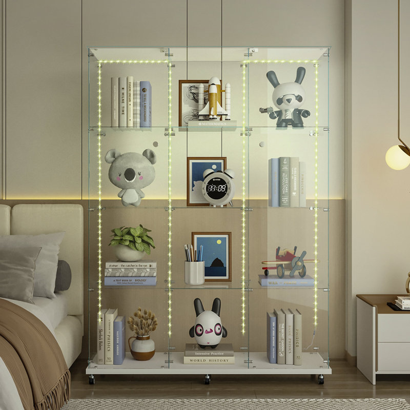 Vitrine en verre trempé, Blanc