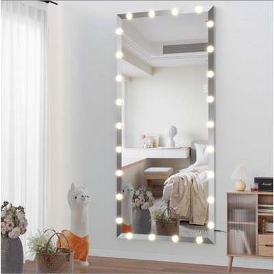 Miroir de salle de bain surdimensionné avec lumières Hollywood