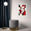 Imprimé abstrait rouge et noir - par-68912978-68912977