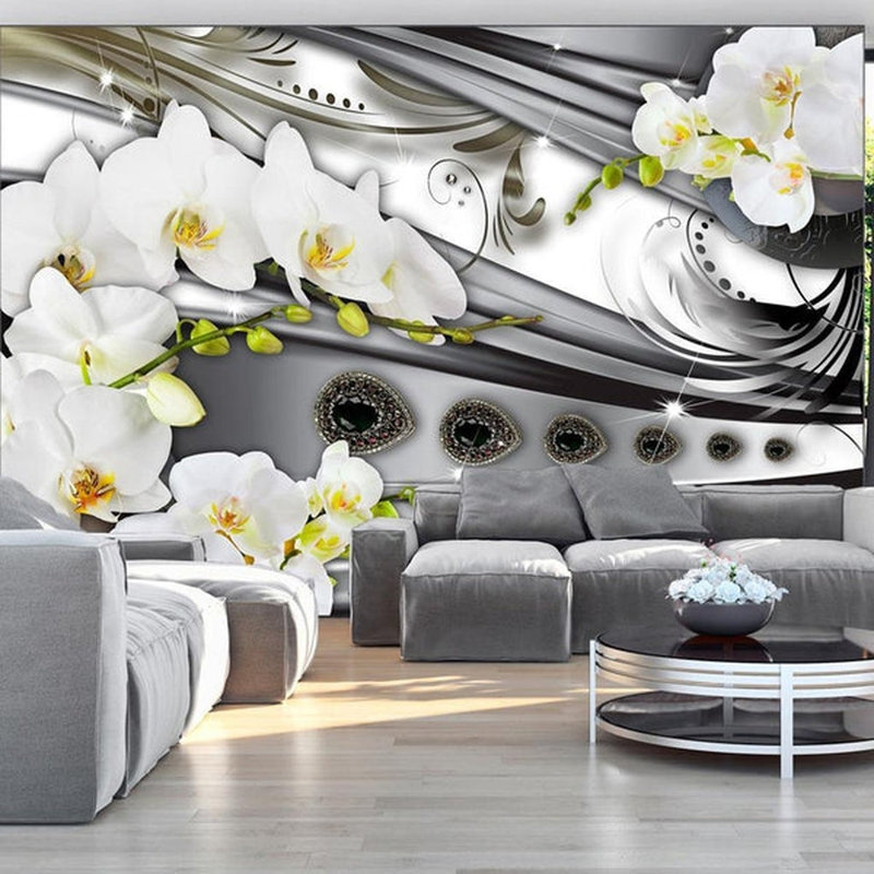 Floral Wall Mural, 55" L x 78" W