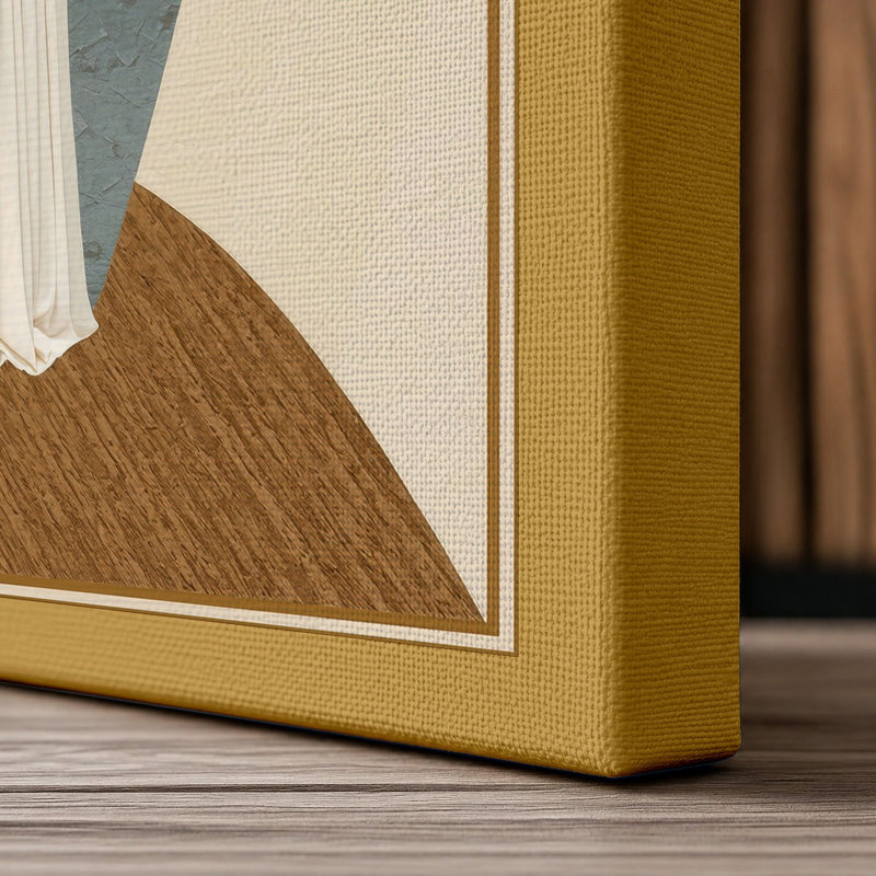 Winged Guardian Art Deco - Wrapped Canvas, 18x12 - 45.7 x 30.5 cm, Ochre Border