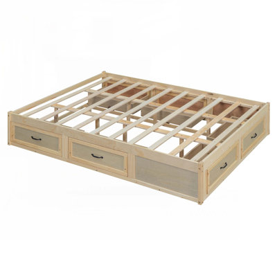 Platform Bed with 6 Storage drawers