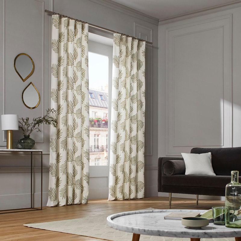Filico Tab Top Blackout Door Curtains, 136 W x 295 D cm, Shades of Natural