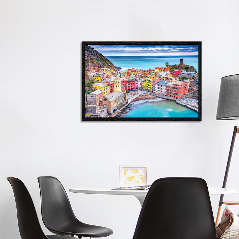 Vernazza by Marco Carmassi - Print on Canvas, Black Framed, 152.5 cm H x 101.5 cm W