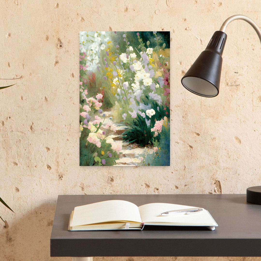Country Cottage Garden Dreamy Organic Peaceful Landscape Nature Wall Art Print