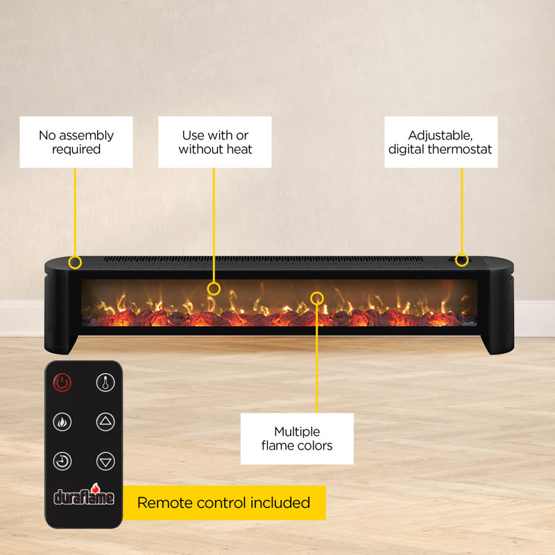 Duraflame Electric 51.5 " W Black Electric Fireplace with BTU 5200