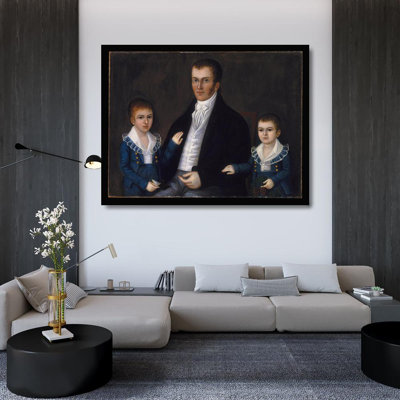 "John Jacob Anderson and Sons, John and Edward" by  Joshua Johnson - Gallery Wrap Canvas Wall Art