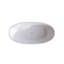 " oval matte white freestanding bathtub | solid surface stone resin | thick edge soaking tub | overflow & pop-up drain