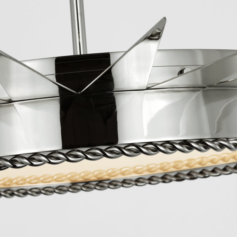 Soleil 1 - Light LED Semi Flush Mount by Suzanne Kasler, 10" H x 45" W x 45" W