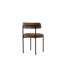 Ensemble de chaises modernes (2 pièces), noir et brun, 19,1 po x 29,7 po x 19,9 po | Structure 100% fer, siège en panneau de particules recouvert de mélamine, dossier en contreplaqué | Élégant et durable, parfait pour la salle à manger et la cuisine-145470958