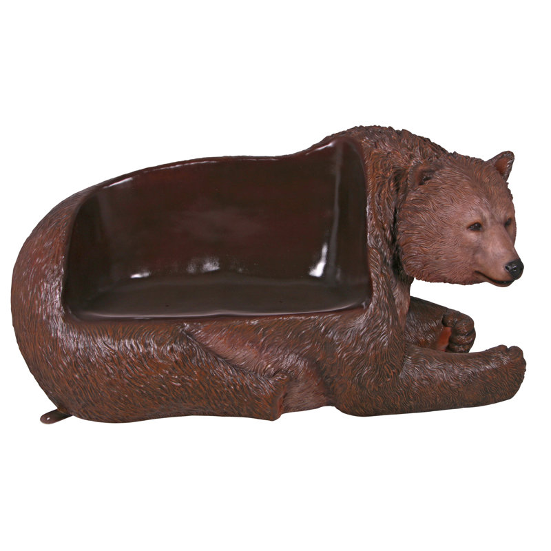 Banc sculptural Brawny Bear, Grizzly brun