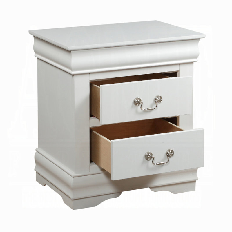 Louis Philippe Nightstand, White