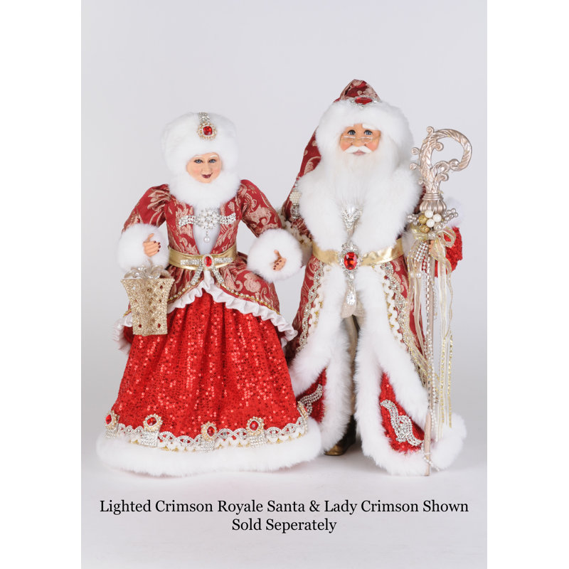Lighted Crimson Royale Santa