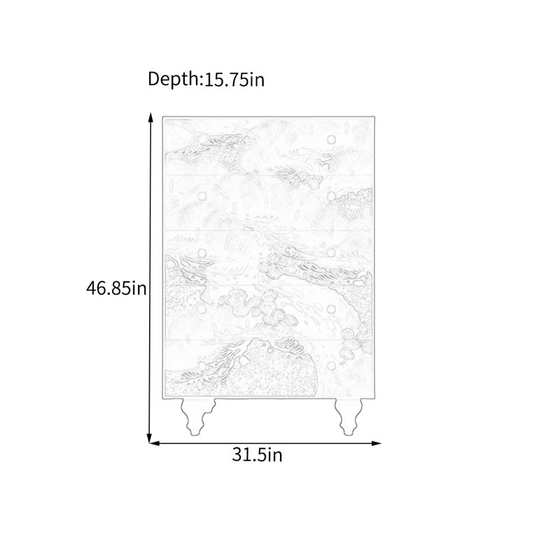 Armoire de rangement multi-tiroirs en pin massif, Noyer