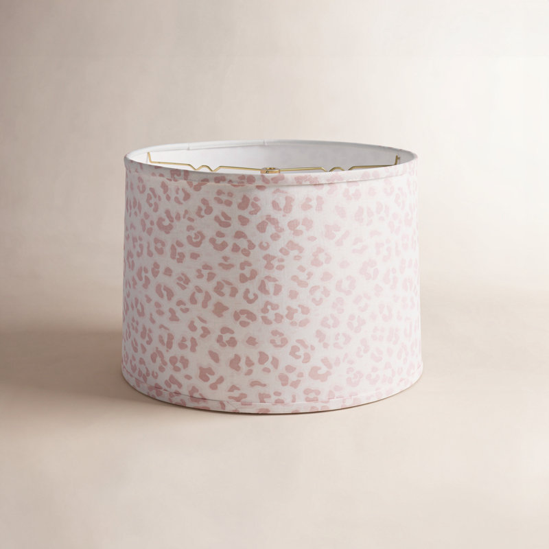Abat-jour tambour rigide avec ajusteur de rondelle, H 12 po x l 18 po x P 18 po, Rose