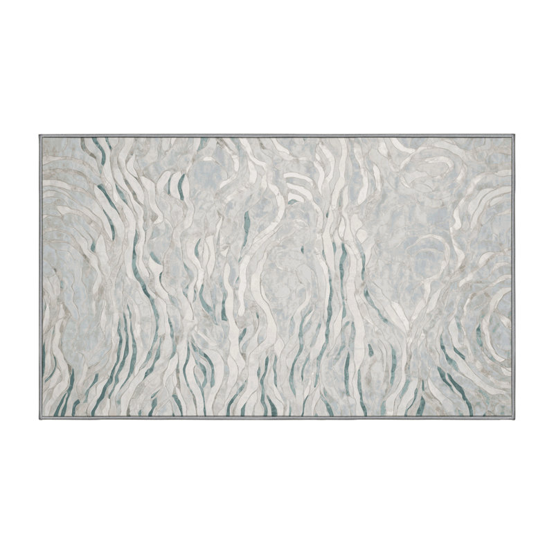 Machine Washable Brown Area Rug, Rectangle 8' x 10'