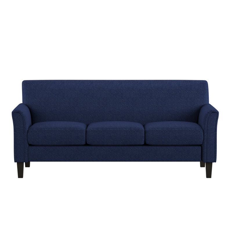 Canapé à accoudoirs évasés 77,25 po Ginnia, Bleu
