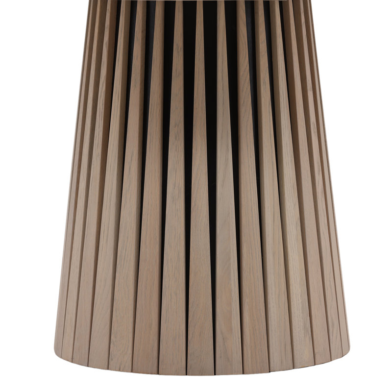 Khusi Oak Round Solid Wood Dining Table