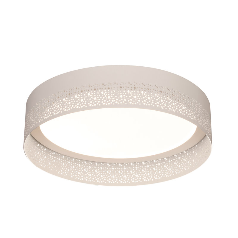 Mary-Grace Acrylic Flush Mount, 3.15"H x 12"W x 12"D, White