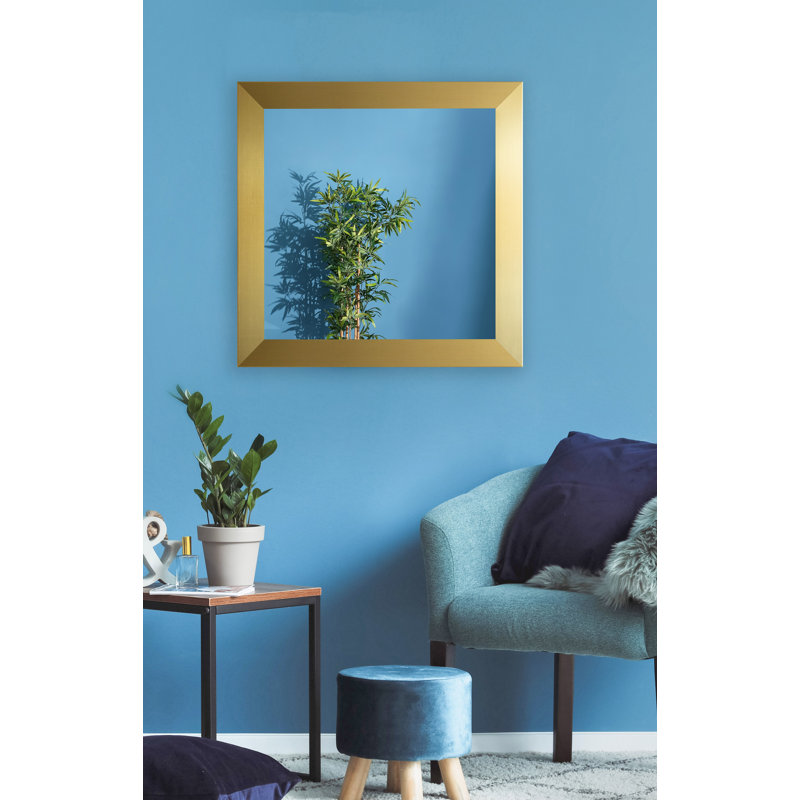 Aureliano Wood Flat Wall Mirror, 21.5" x 21.5"