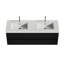 Décoration de salle de bain 60 po avec lavabo double et matériaux-541703800