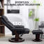 Pivotant avec fonction inclinable avec repose-pieds, fauteuil inclinable en cuir PU avec repose-pieds, noir-2136137766