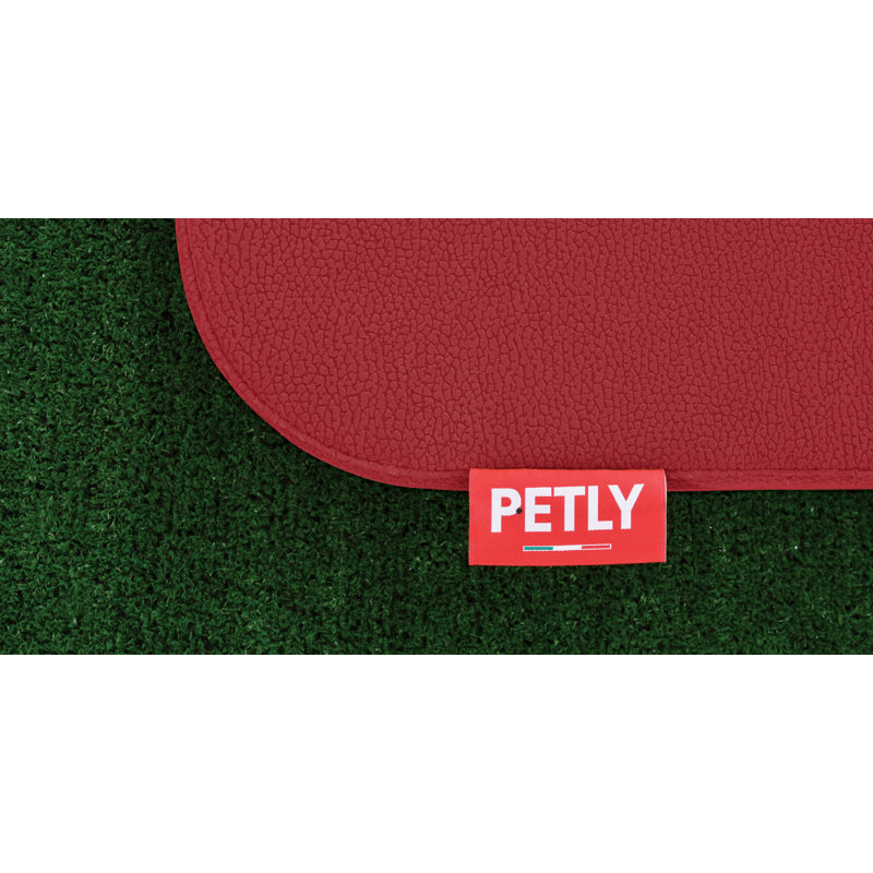 Orthopedic Microfibre Pet Bed, Red, Medium (80cm W x 60cm D)