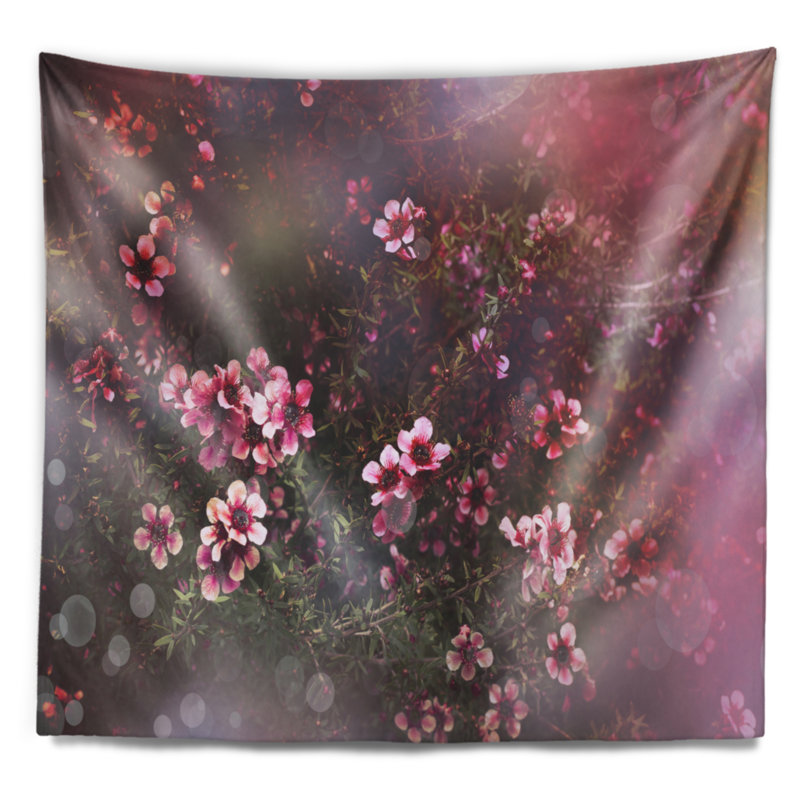 Photographie florale sakura tapisserie japonaise cerise, H 50 po x l 60 po