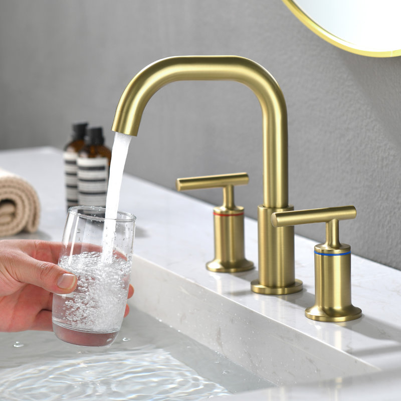 Robinet de salle de bain en laiton, Or brossé