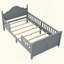 Lit pour enfants, lit plateforme en bois avec tête et pied de lit-268141170-268141171