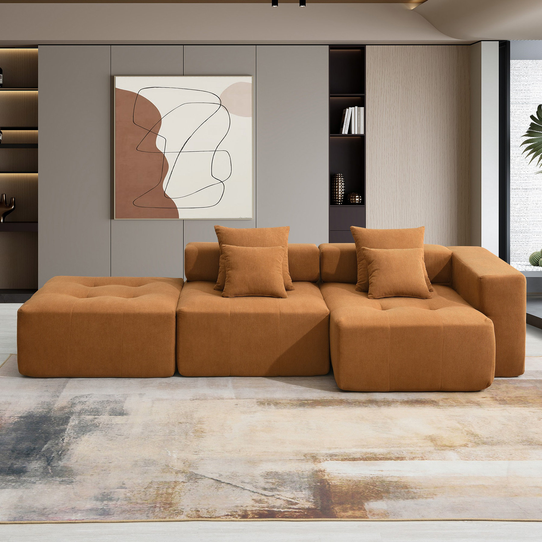 Hokku Designs L Shaped Modular Sectional Sofa - Wayfair Canada