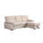 Kipling 97.5"  Velvet Fabric Reversible Sleeper Sectional Sofa Chaise-1089985775