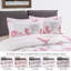 Pink Trendy Printed Bedspread Floral Design Quilted with Pillow Shams-113665269