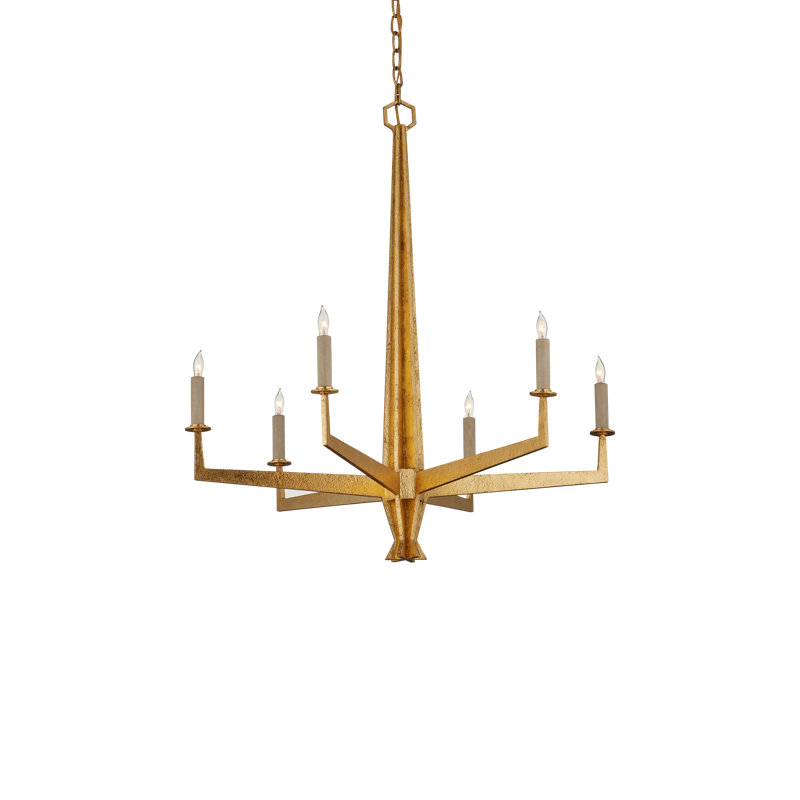 Goldfinch 6 - Light Wrought Iron Chandelier