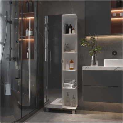 Los Angeles Linen  Cabinet, Mirror, Five Shelves