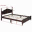 Structure de lit plateforme en bois, lit plateforme de style rétro avec support de traverse en bois-1527942158