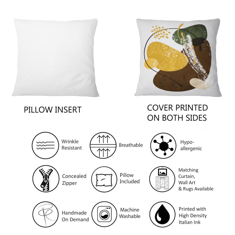 Coussin Minimalistic Earth Tone - imprimé moderne