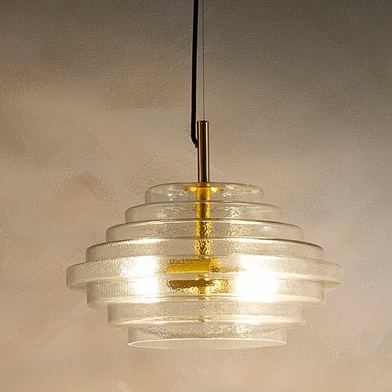 Abdulmohsen 2 - Light Brass Pendant, Clear