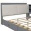 Lit plateforme en bois avec tête de lit avec rangement, tablettes et 2 tiroirs-771405351-771405350