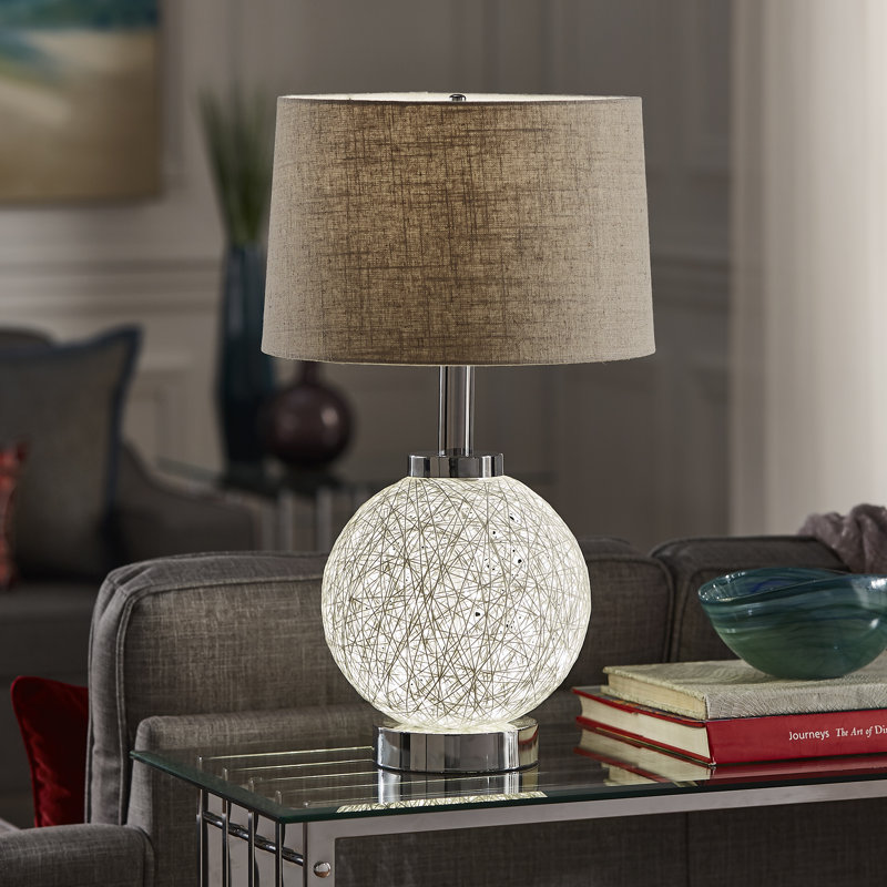 Lampe de table standard 24,25 po Kailin, Blanc