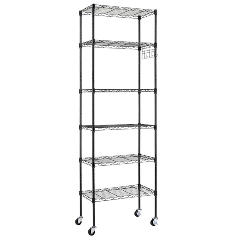 Replaceable Assembly With Wheels,Floor Mounted Carbon Steel Storage Rack