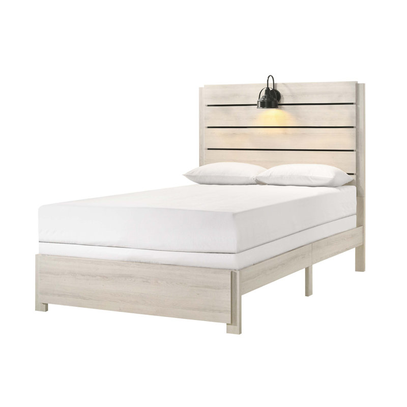 1 bloc de boucher de style rustique pour lit double avec lampe