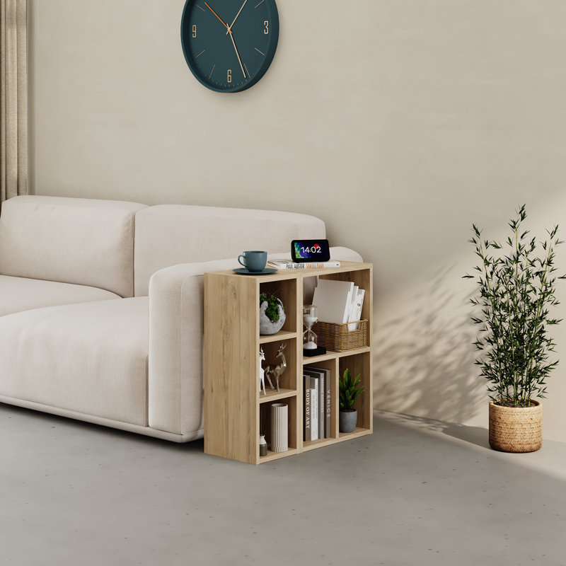 Sereta 68cm H x 44cm W Floating Bookcase, Sapphire Oak