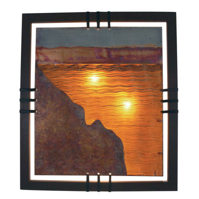 Holman Flush Mounted Synthetic Resin Wall Light, 3 Lights