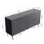 Buffet Mid-Century moderne 63 po - 5 pieds de support et 4 tablettes réglables - Armoire de rangement pour l'entrée ou le salon - Noir-501646214