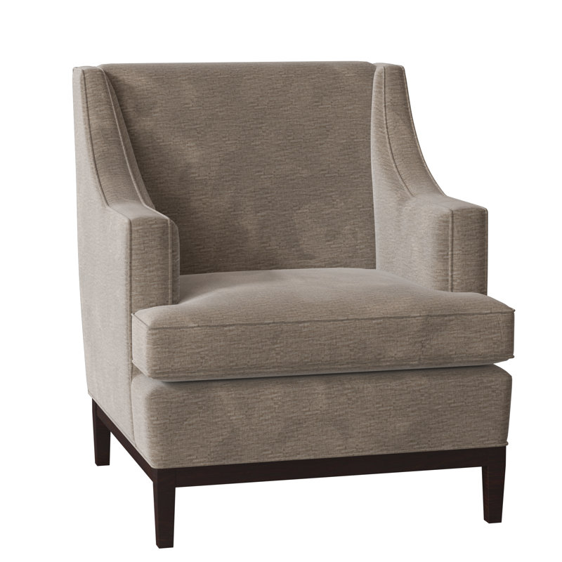 Cardiff Armchair, August Gray, Black Walnut