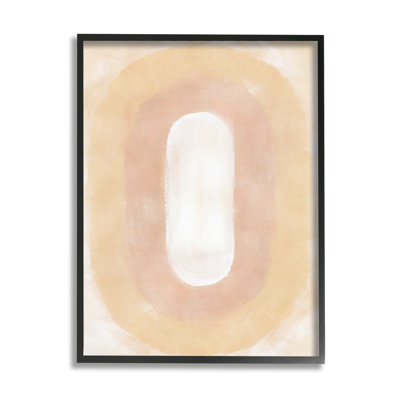 Abstrait géométrique ovale, impression sur bois