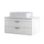 Meuble-lavabo simple 31,5 po avec lavabo vasque en céramique et armoire de rangement large 31,5 po