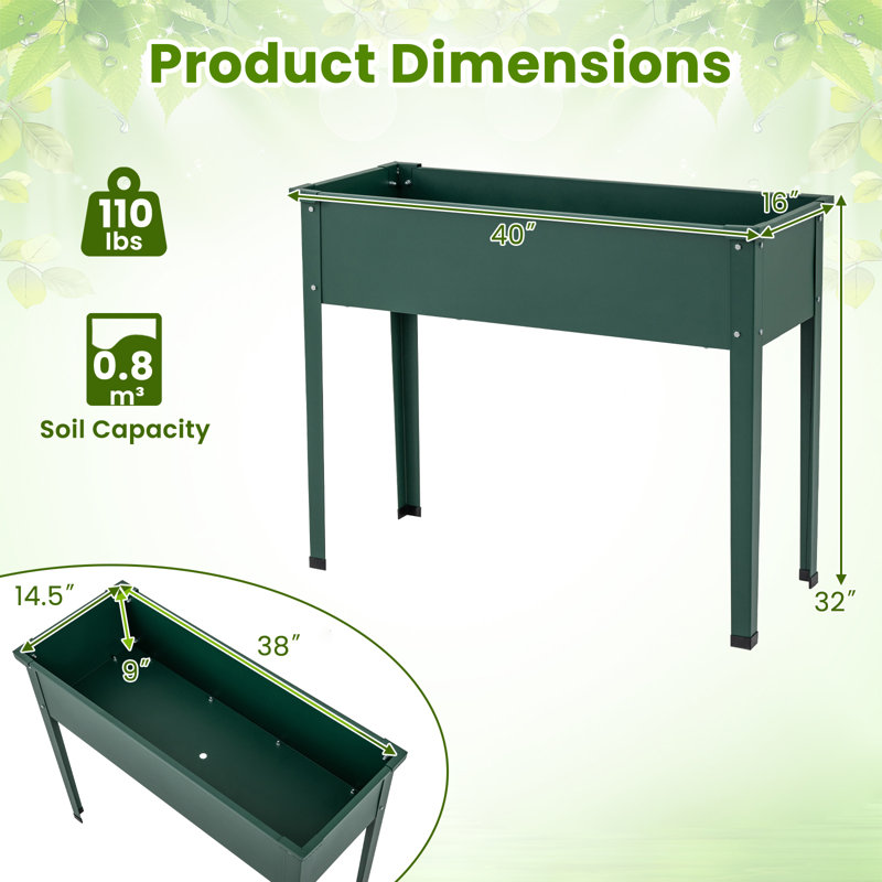 Ilah Metal Elevated Planter